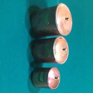 Vintage copper canister set